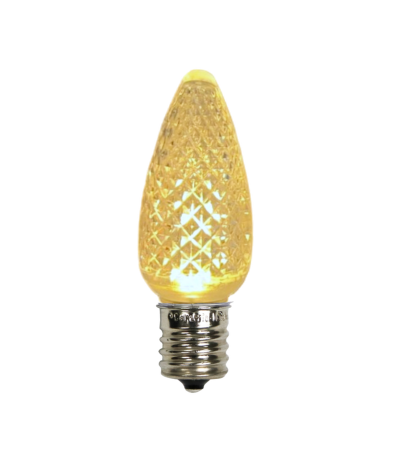 C7 Faceted LED Warm White SMD Bulbs - 25 Pack