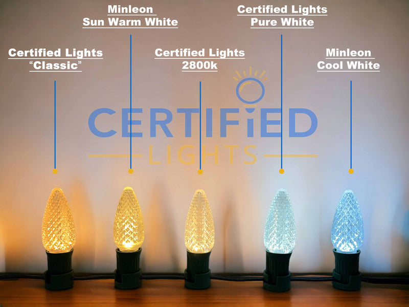 Certified Classic C9 Faceted LED Warm White SMD Bulbs - Case of 500 Bulbs