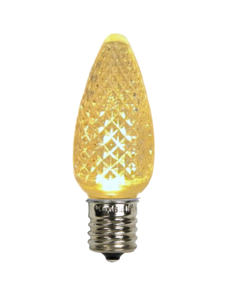 "Classic" C9 Faceted LED Warm White SMD Bulbs - Pack of 25 Bulbs