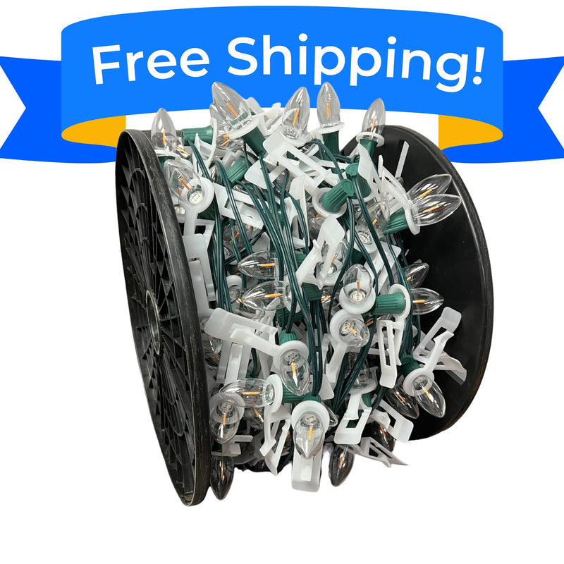 C9 Bulbed Sockets with Roof Clips: 250&