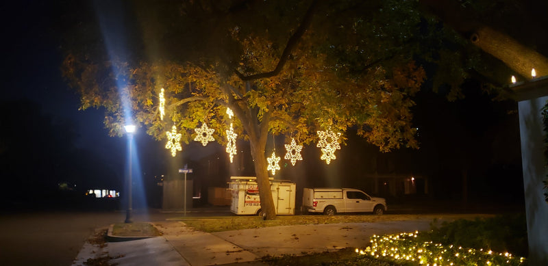 Giant 36" LED Snowflake, Warm White