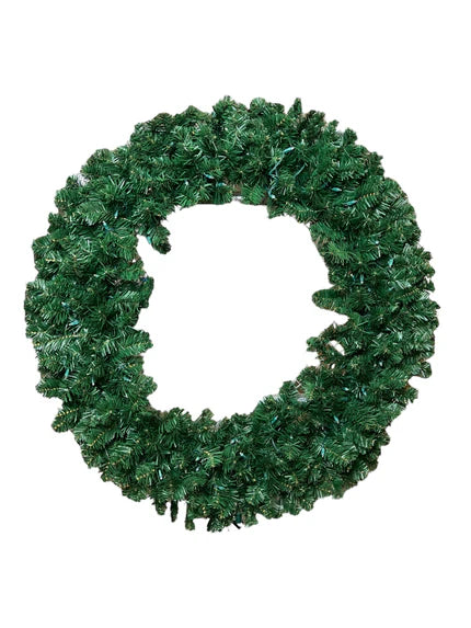 Ultra Bright 48" Pre-Lit Premium Oregon Fir Wreath, 200 Lights & 400 Tips