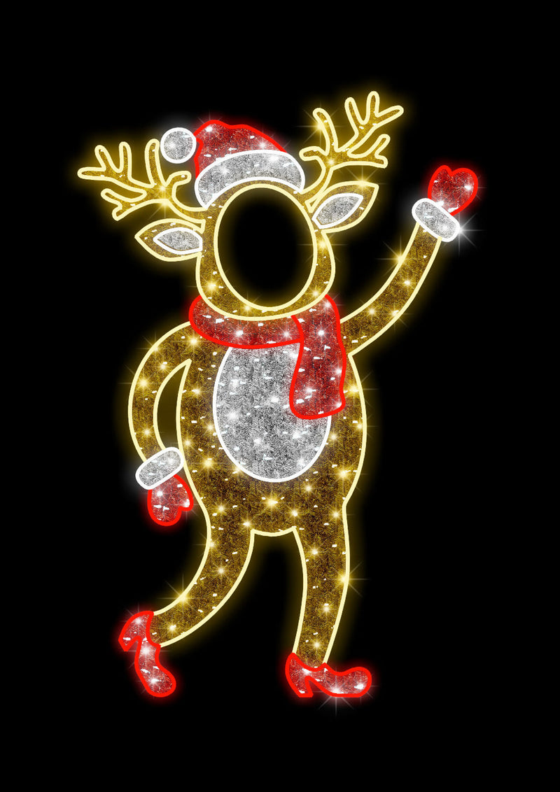 Reindeer Pre-Lit LED Illuminating Photo Prop