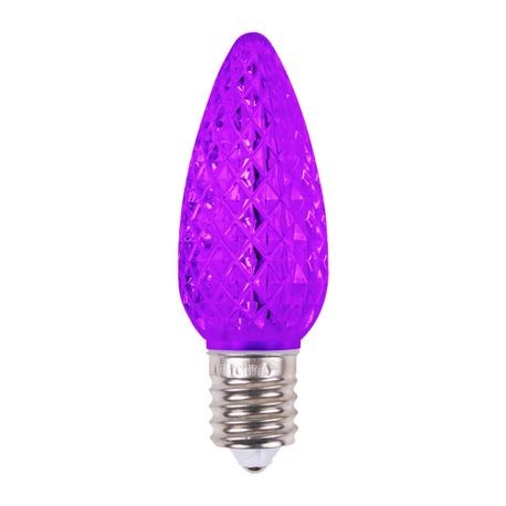 V2 C9 Faceted LED Purple SMD Bulbs - Pack of 25