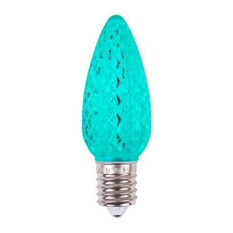 V2 C9 Faceted LED Teal SMD Bulbs - Pack of 25